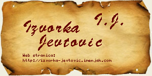 Izvorka Jevtović vizit kartica